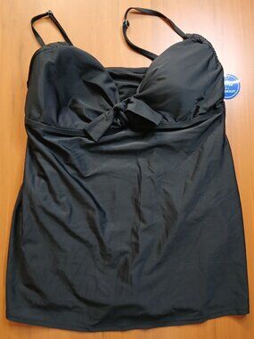 Swimsuits For All Tie-Front Tankini Swimsuit - Size 16